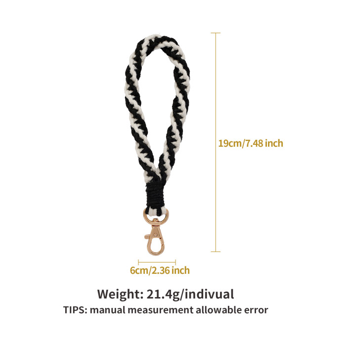 Bohemian Style Handmade Woven Phone Lanyard Wrist Strap High-End Outdoor Travel Durable Anti-Lost Phone Strap, Jewelry
