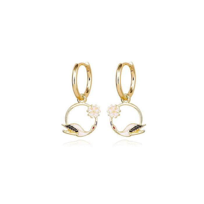 Original Handmade Woven Copper Wire Heart Earrings Natural Shell Pearl Earrings European and American Style Accessories Cross-Border Accessories