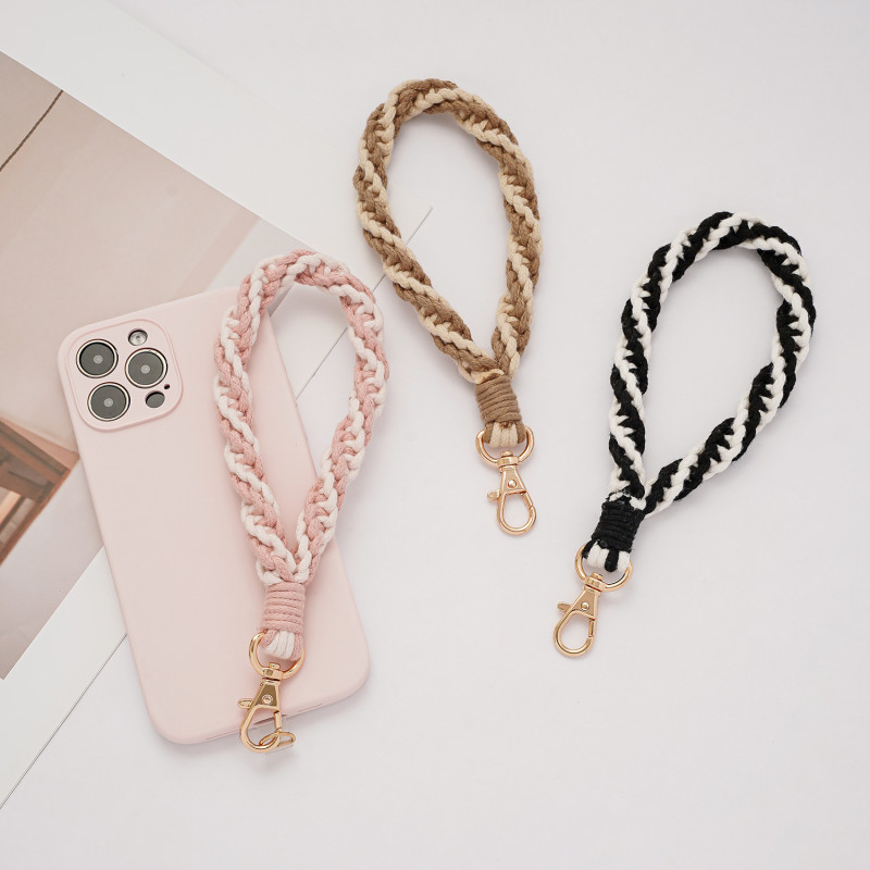 Bohemian Style Handmade Woven Phone Lanyard Wrist Strap High-End Outdoor Travel Durable Anti-Lost Phone Strap