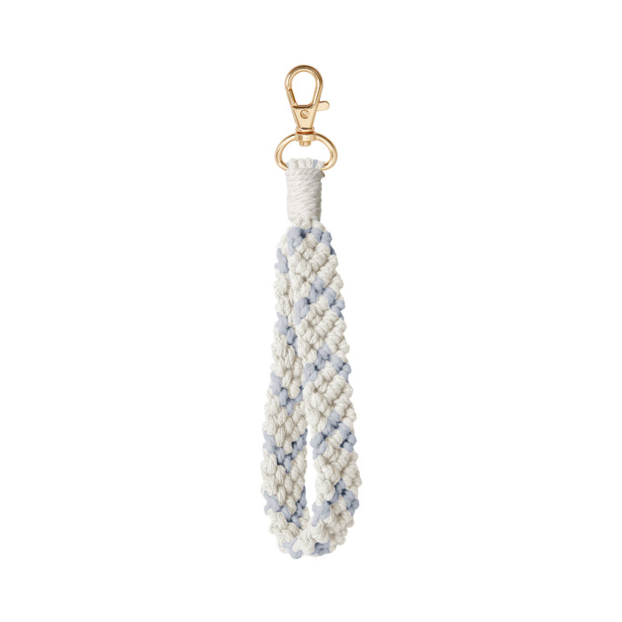 INS New Hand-Woven Keychain Lanyard Sweet Pastoral Style Heart Pendant Wrist Strap Key Ring, Necklaces