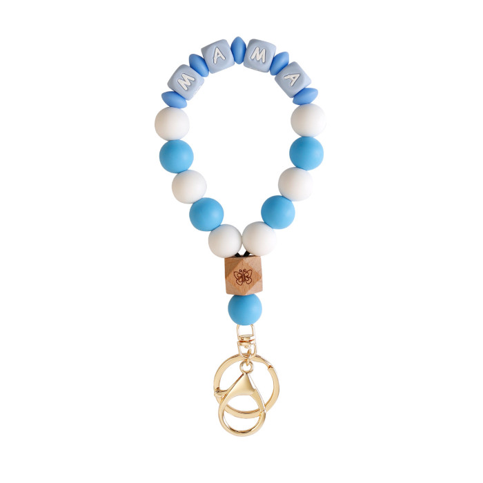 Amazon New Silicone Bead Bracelet High-Quality Keychain Pendant Handmade Beaded English Letter Bracelet Universal, Ne...