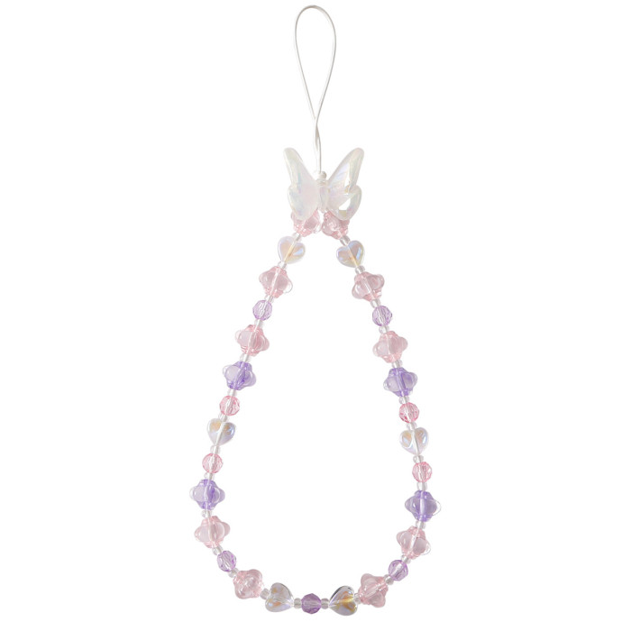 New Style Unique Niche 3D Butterfly Crystal Phone Lanyard Japanese and Korean Ins Style Trendy Fashion Phone Chain fo...