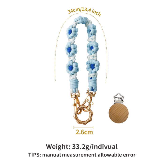 Original New Cross-Border Multifunctional Pendant Handmade Woven Cute Daisy Flower Keychain Bag Pendant