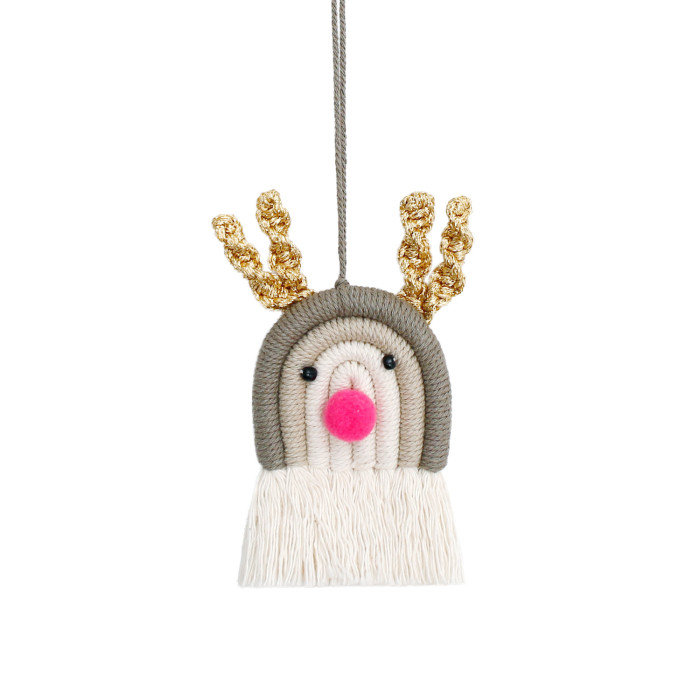 Original Personalized Rainbow Party Ghost Festival Halloween Decoration Pendant Tassel Bohemian Handmade Woven Hanging Ornament