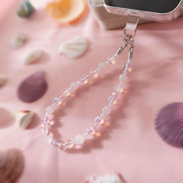 Tyndall Crystal Phone Chain Handmade Beaded High-Value Pearl Pendant Cute Ins Style Hanging Chain Phone Lanyard, Neck...
