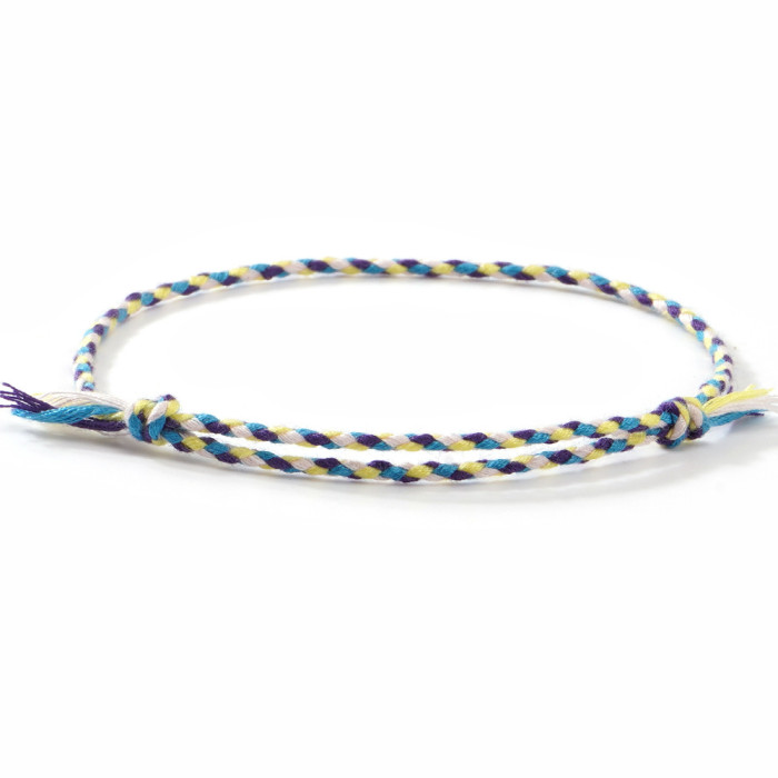Bohemian Style Cotton Rope Woven Trendy Bracelet Hand Rope for Men and Women Summer Beach Colorful Hand-twisted Frien...