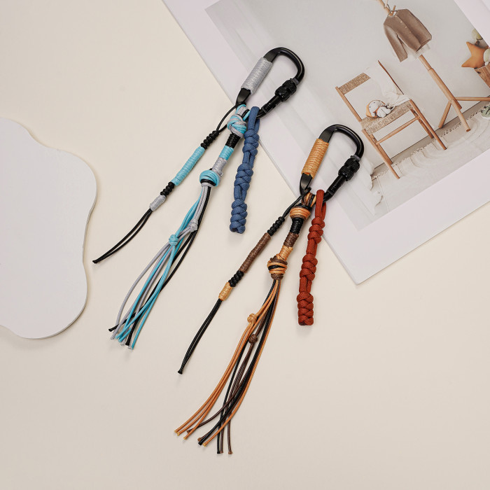 Original Creative Carabiner Bag Pendant Handmade Woven Paracord DIY High-End Outdoor Tassel Backpack Decoration