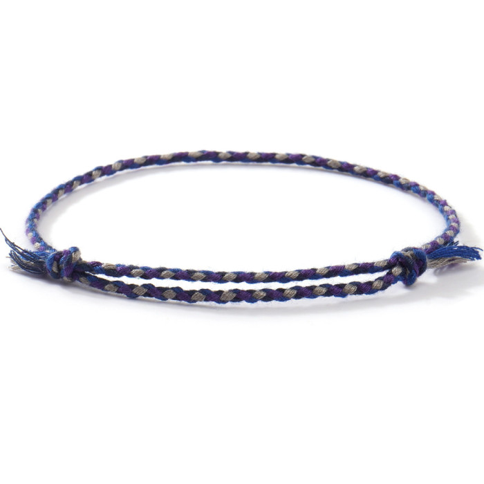 Bohemian Style Cotton Rope Woven Trendy Bracelet Hand Rope for Men and Women Summer Beach Colorful Hand-twisted Frien...