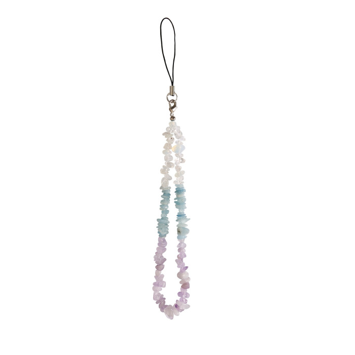 Natural Crystal Personalized Phone Lanyard INS Phone Chain Handmade Woven Creative Beaded Stone Phone Strap