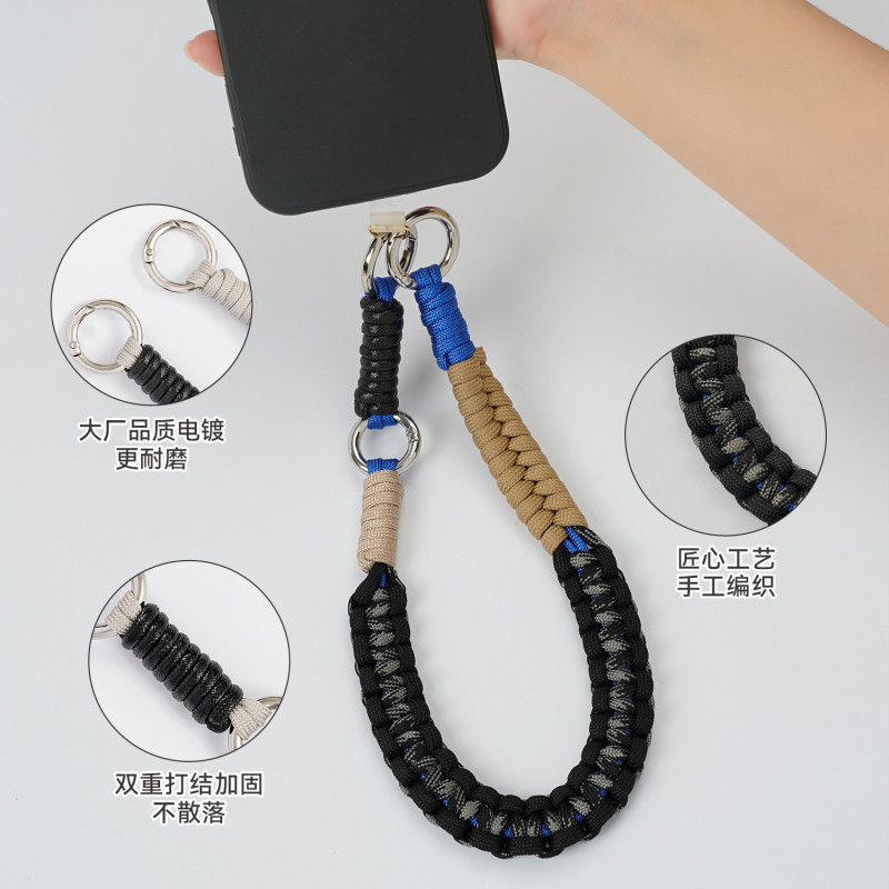 Original Dopamine Bag Handheld Strap with Lanyard Handmade Woven European and American Style Colorful Phone Lanyard High-end Universal