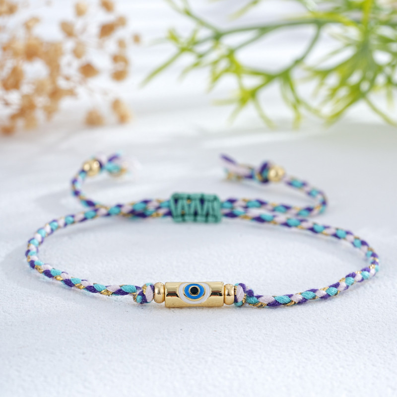 Amazon Fashion Item Devil's Eye Woven Bracelet Creative Simple Personality Design Bracelet Wholesale