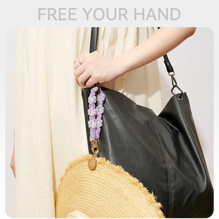 Original New Cross-Border Multifunctional Pendant Handmade Woven Cute Daisy Flower Keychain Bag Pendant