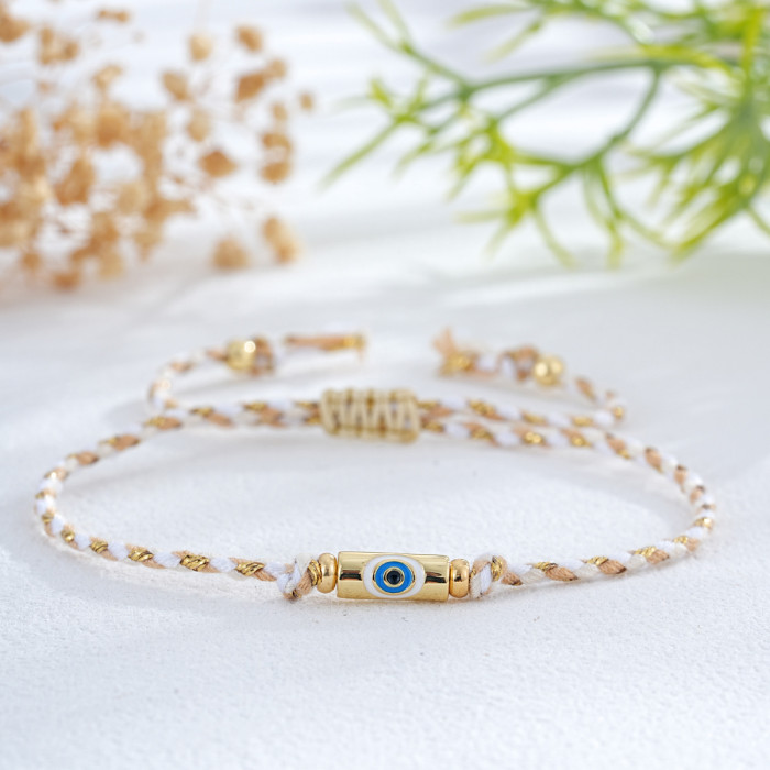 Amazon Fashion Item Devil's Eye Woven Bracelet Creative Simple Personality Design Bracelet Wholesale