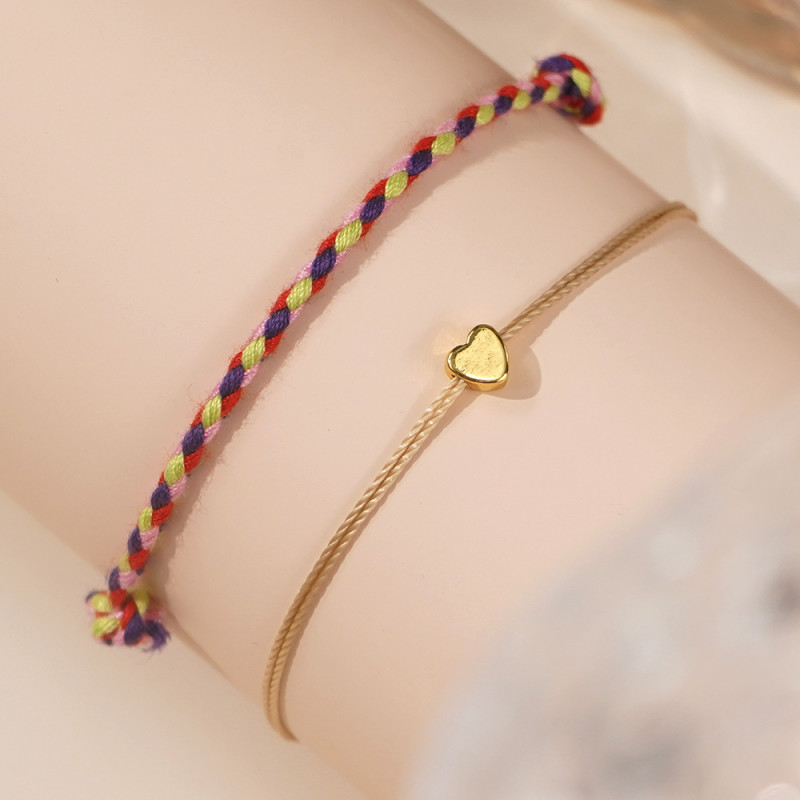 Cross-Border Hot-Selling Fashion Versatile Cross Casual Style Bracelet New Hand-Woven Simple Couple Bracelet Wholesale