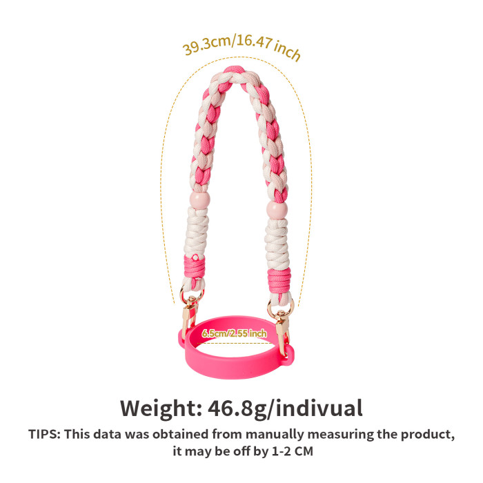 New Original Ice Tyrant Cup with Handheld Rope Handmade Heart-shaped Woven Stanley Water Cup Portable