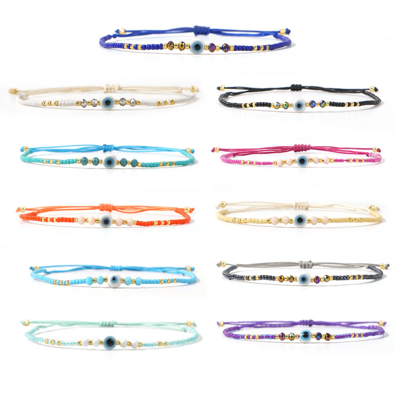 Bohemian Dopamine Bracelet Eye Resin Small Accessories Summer Beach Wear Hand Jewelry Stall Hot-Selling Bracelet