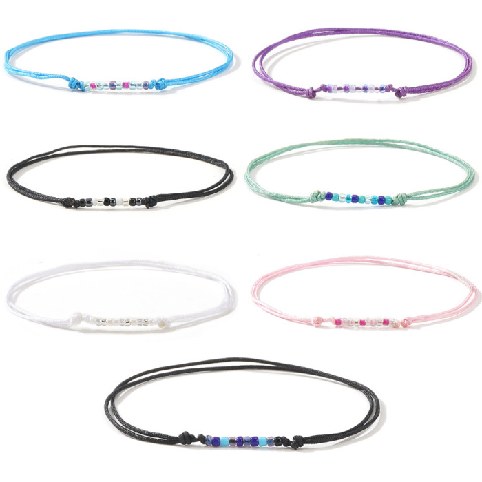 Summer Dopamine Colorful Bead Bracelet for Men and Women, Niche Simple Versatile Hand Jewelry, Couple's Thin Bracelet...