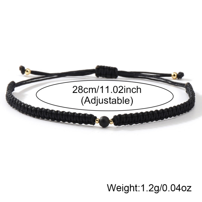 Simple Couple Bracelet Nylon Rope Woven Natural Stone Jewelry Daily Commute Fashion Versatile Gift Bracelet Wholesale