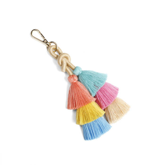 Hot-Selling Bohemian Vacation Style Hand-Woven High-End Sense Wrapped Purple Tassel Bag Pendant Ornament, Necklaces
