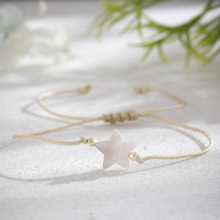 Minimalist Natural Stone Star Bracelet Couple Gift for Women Exquisite Small Accessories Commuting Simple Bracelet for Street Selling