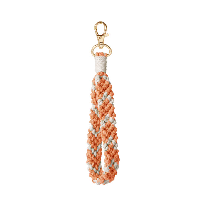 INS New Hand-Woven Keychain Lanyard Sweet Pastoral Style Heart Pendant Wrist Strap Key Ring, Necklaces