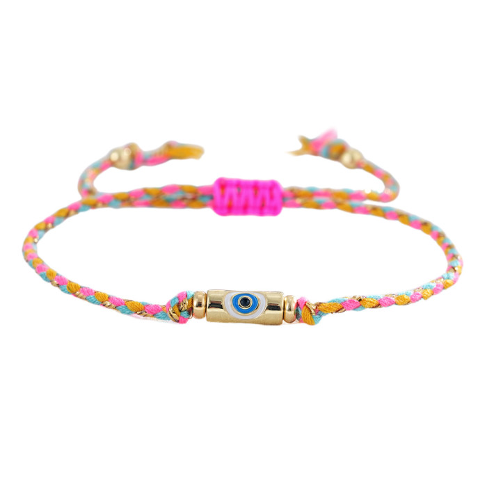 Amazon Fashion Item Devil's Eye Woven Bracelet Creative Simple Personality Design Bracelet Wholesale
