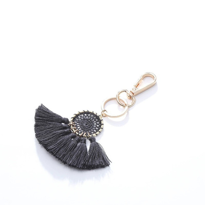 Bohemian Tassel Pendant DIY Handmade Woven Hanging Ornament Ethnic Style Bag Pendant Keychain Pendant Jewelry, Necklaces