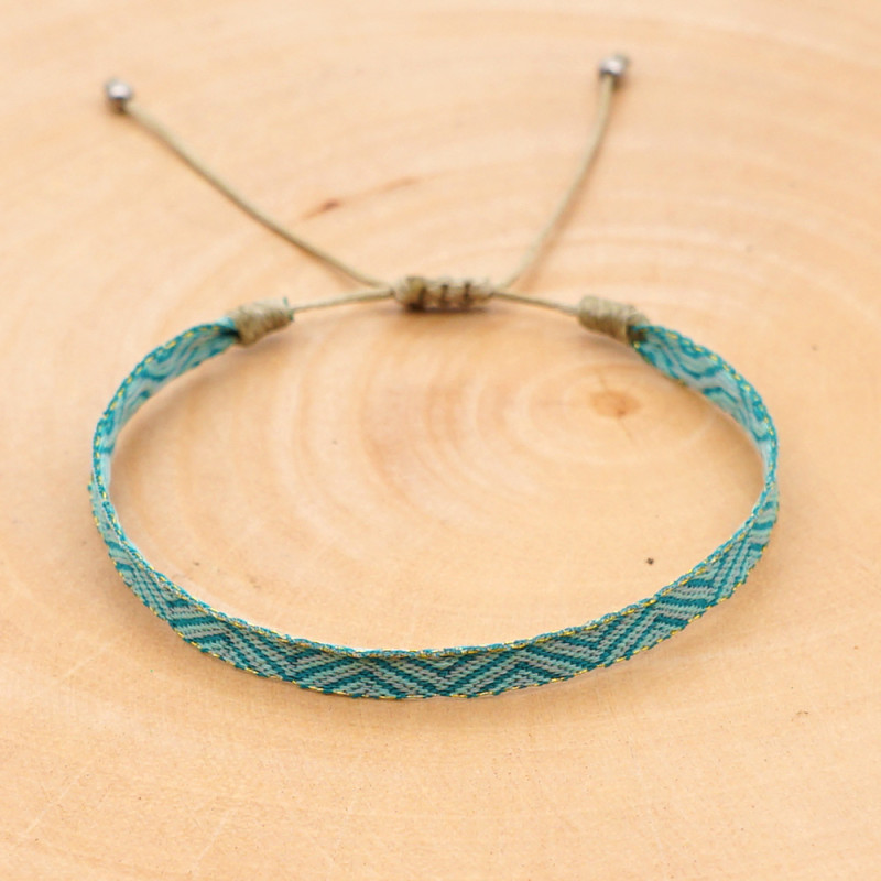 New Retro Ethnic Style Woven Bracelet Handmade Woven Geometric Pattern Wristband European and American Accessories