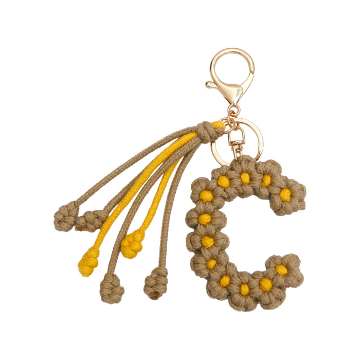 Bohemian Bag Pendant Ethnic Style Personality Leaf Tassel Small Pendant Keychain Cute Plush Ornament for Women, Neckl...