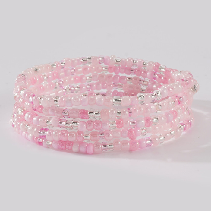 Bohemian Style Colorful Rice Bead Multi-layer Bracelet Handmade Stringed Colorful Round Beads Jewelry Wholesale