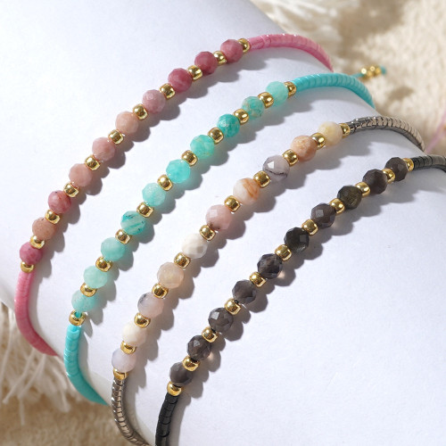 Cross-Border Japanese Miyuki Bead Bracelet for Women Handmade Adjustable Beaded Bracelet Semi-Precious Fashion Jewelry