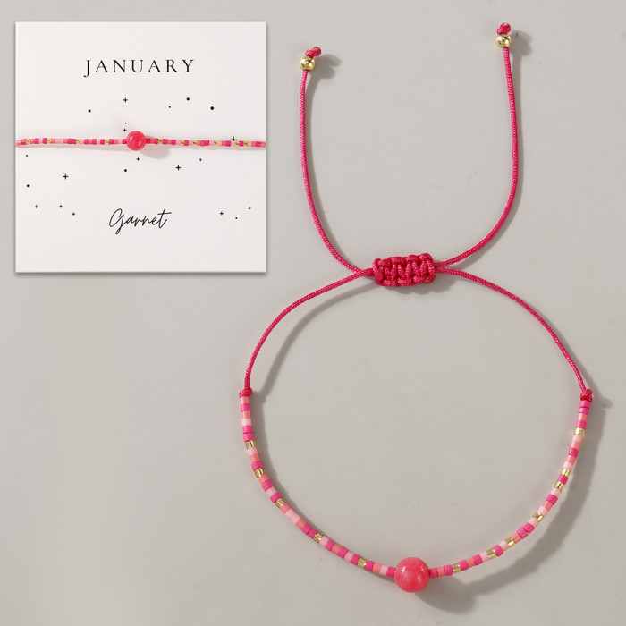 Hot-Selling Rice Bead Bracelets Couple Versatile Men and Women Bracelet Gift Box High-End Bracelet Rope Factory Whole...