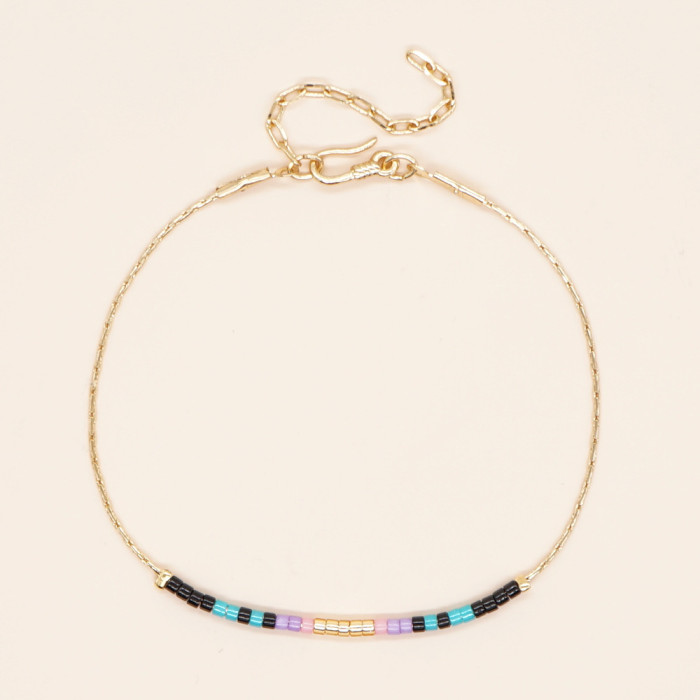 Niche Japanese Imported Miyuki Adjustable Bracelet Morse Code Handmade Lobster Clasp Bracelet