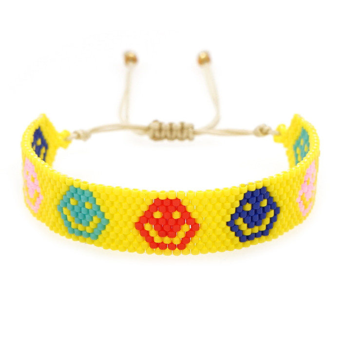 INS Style Colorful Miyuki DB Antique Rice Beads Miyuki Bracelet Bohemian Style Heart Handwoven Bracelet