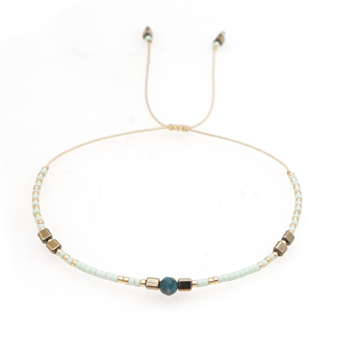 Custom Bohemian Style Natural Freshwater Pearl Bracelet Xiaomi Jewelry Women's Handmade Woven Bracelet