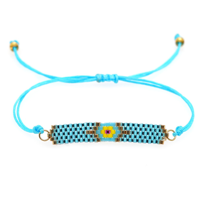 Handwoven Pearl Bracelet New Style Personality Turkish Miyuki Bracelet Ethnic Style Rice Bead Geometric Bracelet