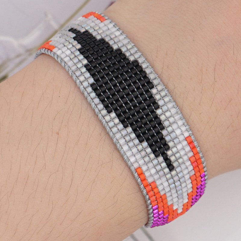 INS Hot Selling Bohemian Style Geometric Pattern Miyuki Bracelet Set for Women European and American Cross-Border Woven Bead Bracelet