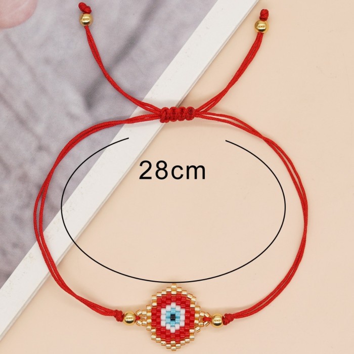 Miyuki Bracelet Ethnic Style Copper Beads Stone Eye Rice Beads Weaving Accessories Bracelet Handmade Weaving Rice Beads Bracelet