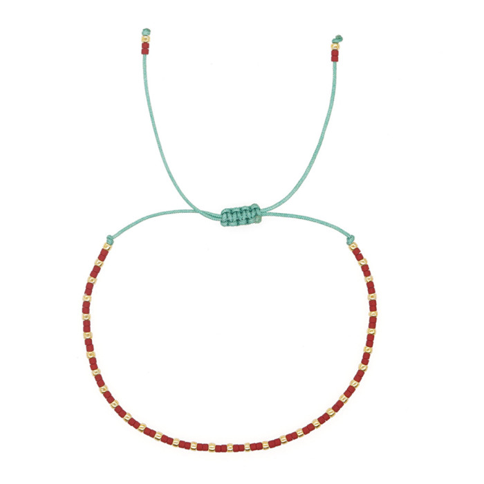 INS Simple Versatile Niche Design Colorful Seed Beads Handmade Woven Factory Direct Sale Women's Bracelet INS Style