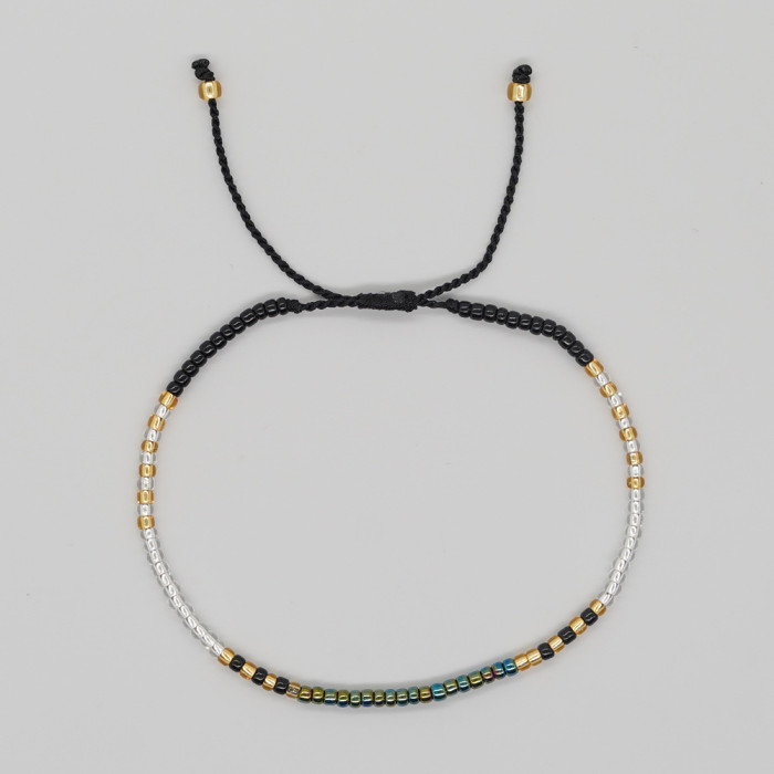 Niche Minimalist Design Bohemian Style MGB Colorful Seed Bead Handmade Women's Bracelet