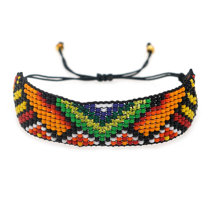 INS Bohemian Ethnic Style Fashion Commuting Japanese Seed Bead Woven Classic Pattern Bracelet for Men and Women
