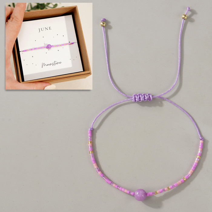 Hot-Selling Rice Bead Bracelets Couple Versatile Men and Women Bracelet Gift Box High-End Bracelet Rope Factory Whole...