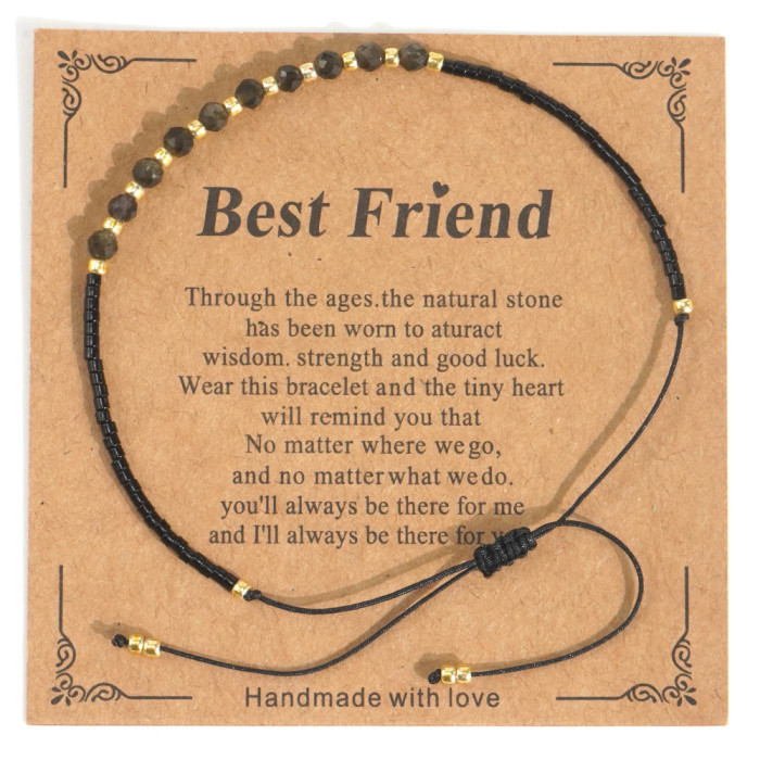 Foreign Trade Hot-Selling Fresh Fashion Light Luxury Style Exquisite Bracelet Beaded Handmade Stacked Gemstone Rice B...