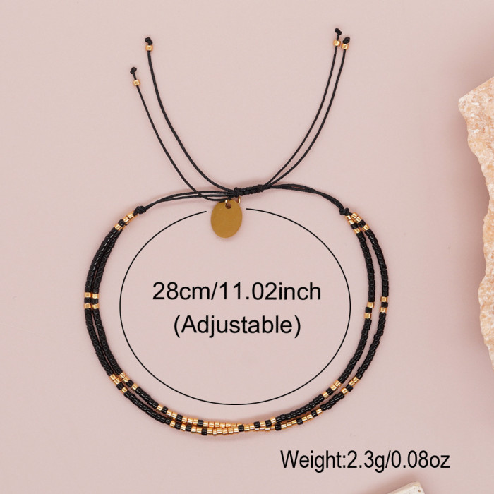 Ins Niche Simple Fine Rice Bead Bracelet Niche Hot Style Women's Fresh Temperament Small Bracelet Fashion Versatile