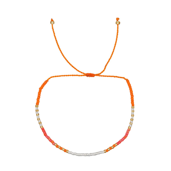 Niche Minimalist Design Bohemian Style MGB Colorful Seed Bead Handmade Women's Bracelet