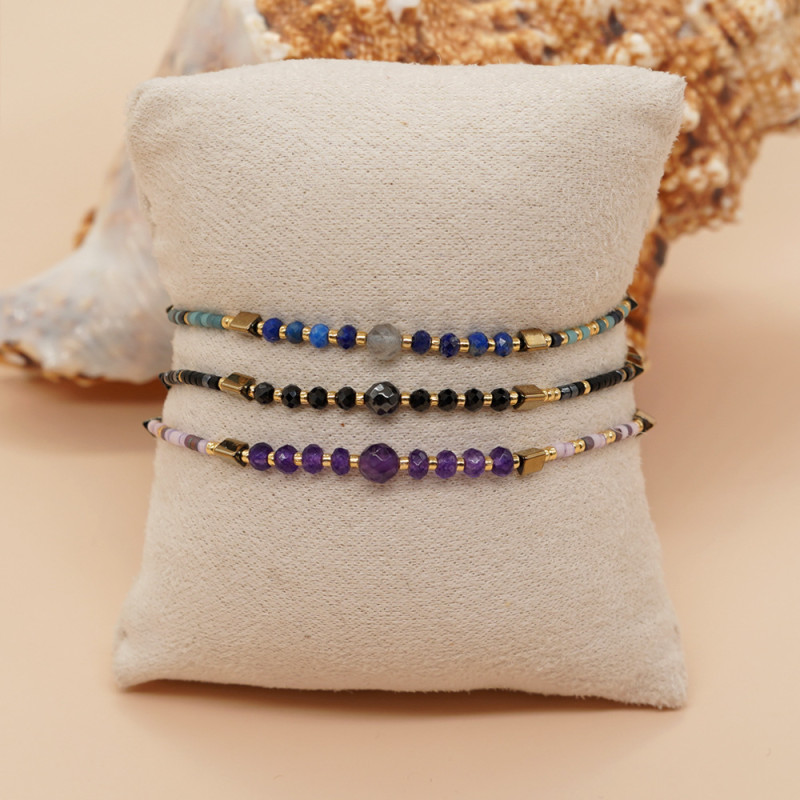 Bohemian Minimalist Style Bracelet Cross-Border Miyuki Beads Handwoven Semi-Precious Stone Jewelry Women's Small Bracelet