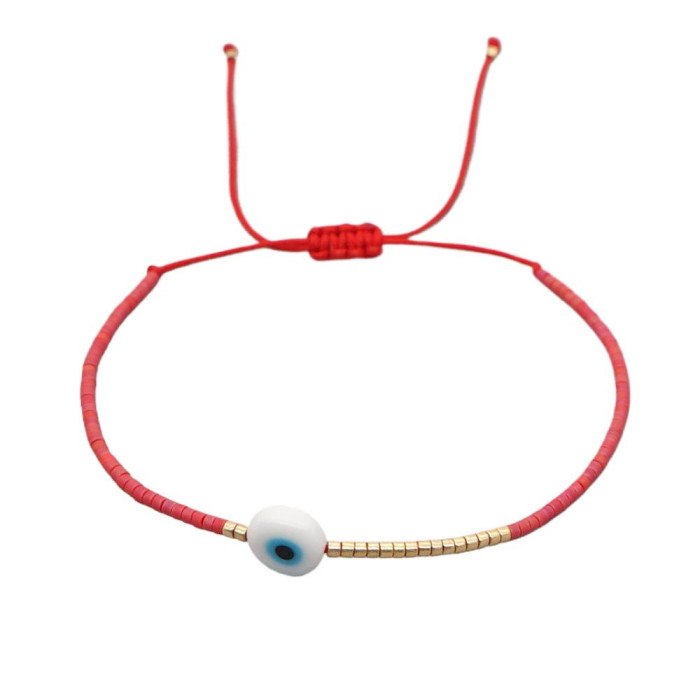 Vintage Ethnic Style Colorful Seed Bead Thin Bracelet Eye Bead Handmade Woven Small Wholesale Hot-Selling Hand Jewelry
