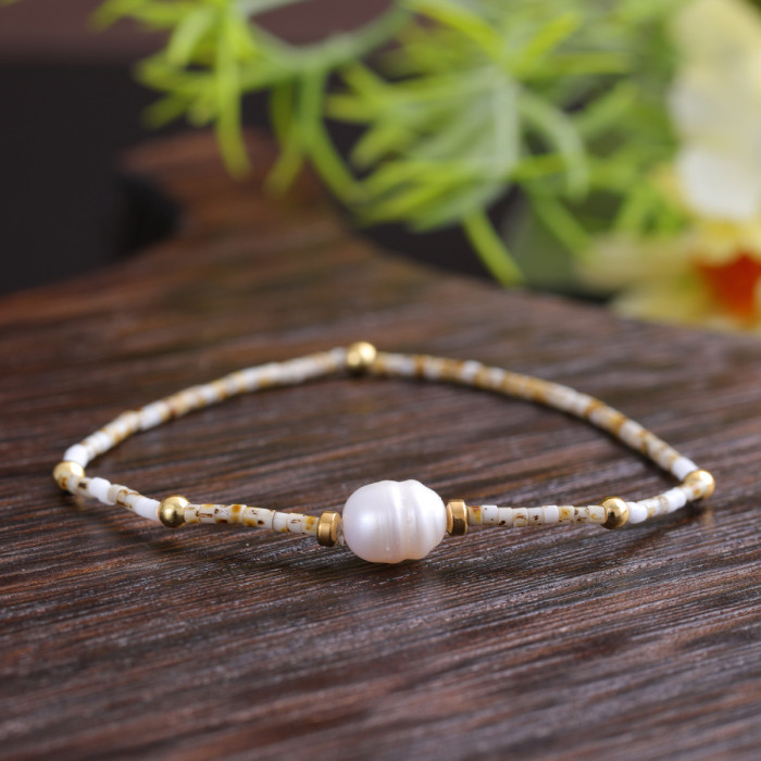 Summer Simple New Bohemian Style Hand Jewelry Colorful Light Luxury Xiaomi Beads Niche Women's Bracelet Beaded Wholesale