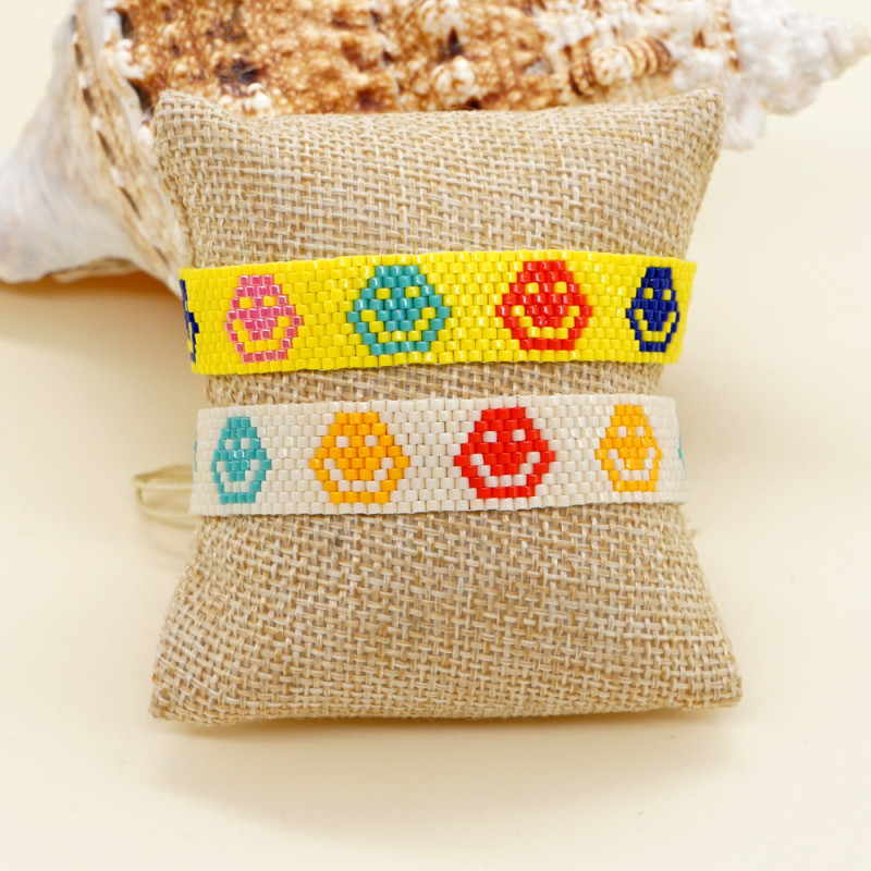 INS Style Colorful Miyuki DB Antique Rice Beads Miyuki Bracelet Bohemian Style Heart Handwoven Bracelet