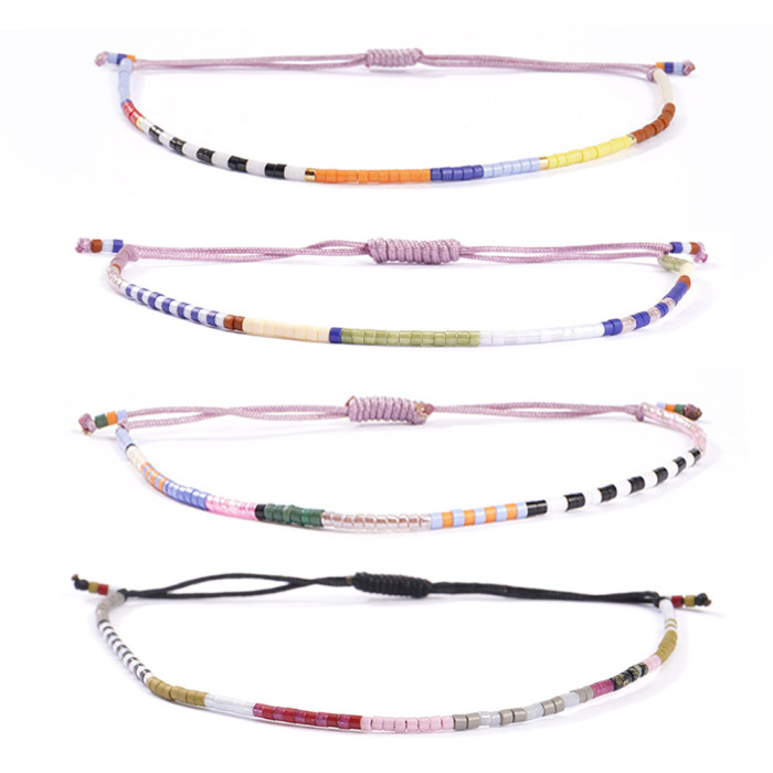 Miyuki Beads Layered Thin Bracelet for Women, Internet Celebrity Style, Ins Niche Lucky Bracelet Jewelry